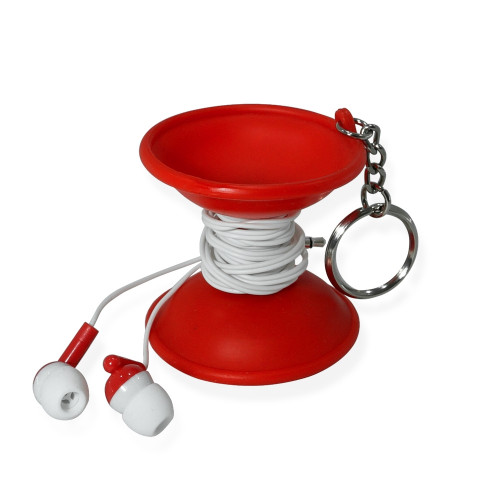 Chaveiro Emborrachado com Fone de Ouvido