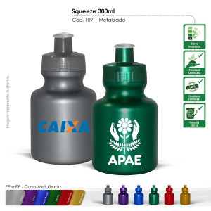 Squeeze 300 Ml personalizado Metalizado